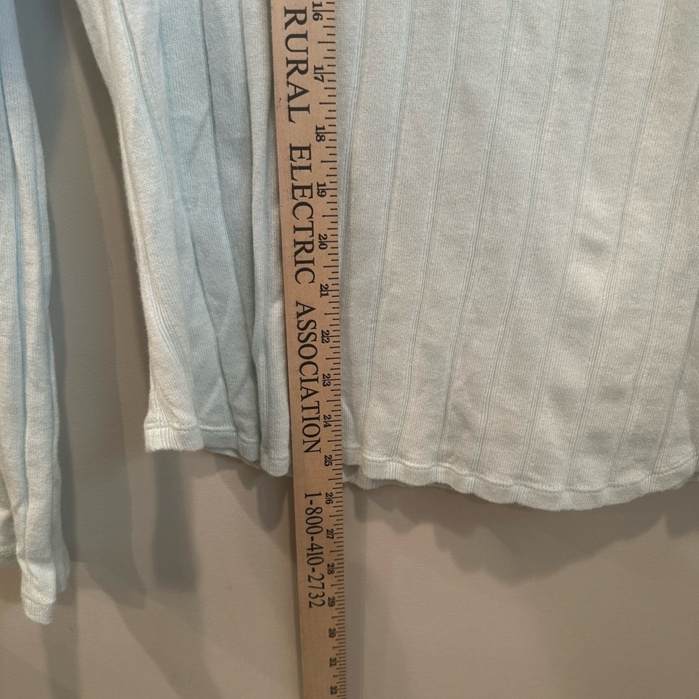GAP Factory NWT Soft Blue Henley Shirt Ribbed Long Sleeve Pastel Casual Sz XL - Picture 5 of 9